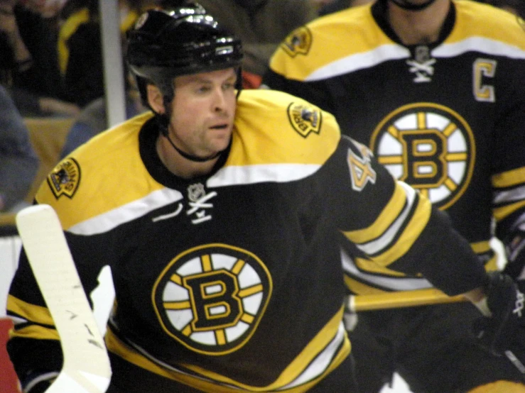 hockey players from the boston black jackets on the ice