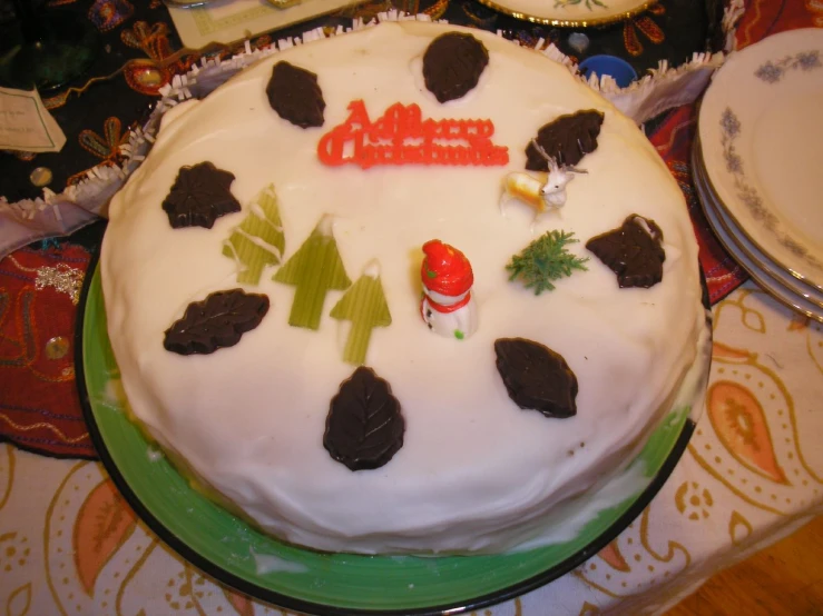 a cake with a picture of the characters on top