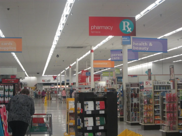 a pharmacy is seen in this s of a store