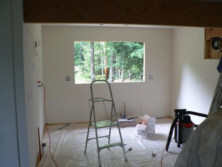 a room that is in the process of being renovated