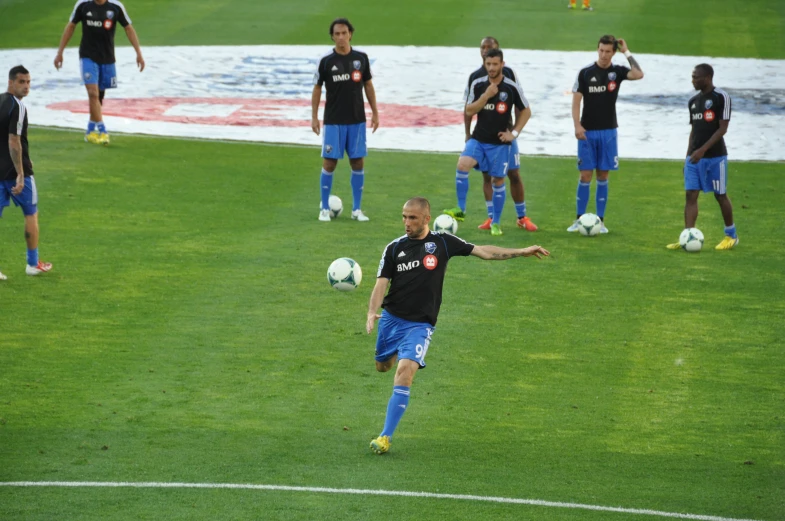 a soccer player in action on the field