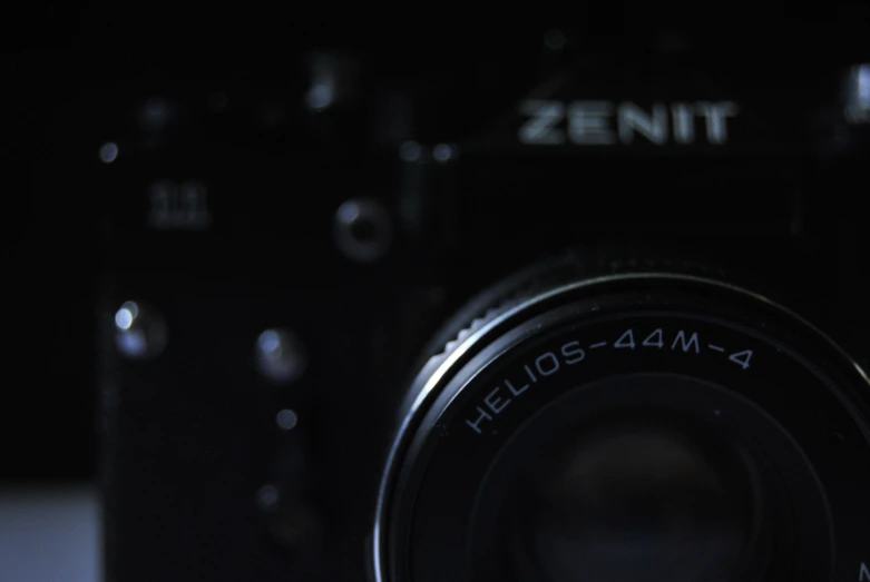 the lens on a camera with a blurry background