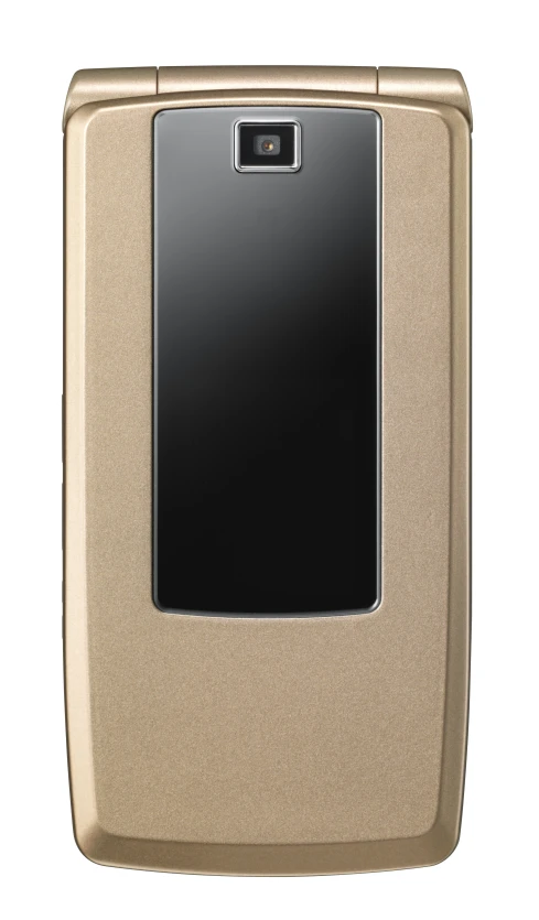 a cell phone with the door open, on a white background