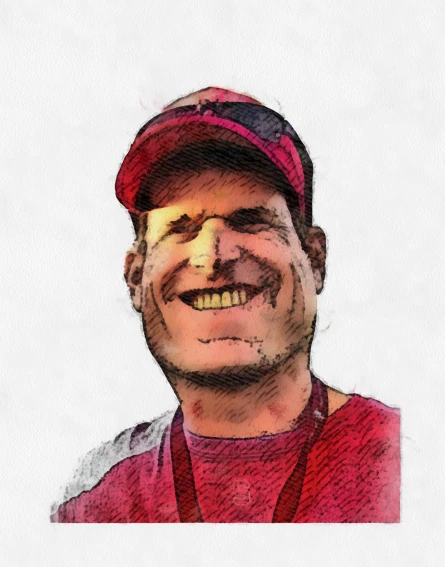 this is a digital drawing of the man smiling