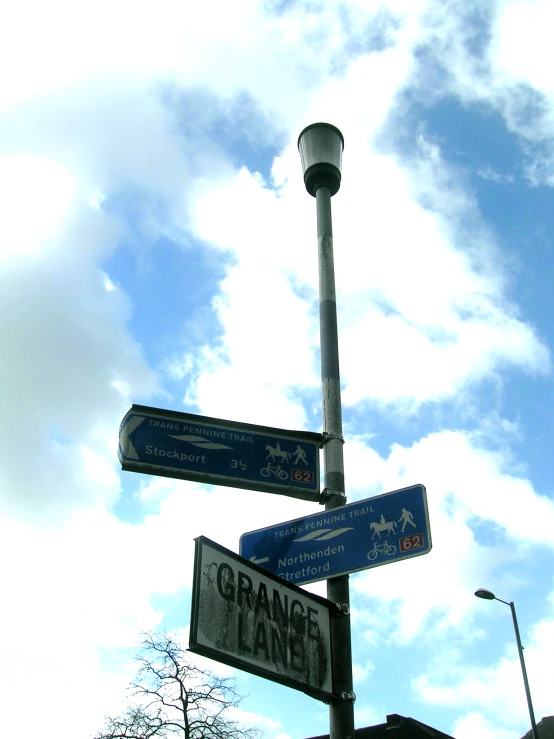 a pole has street signs on it