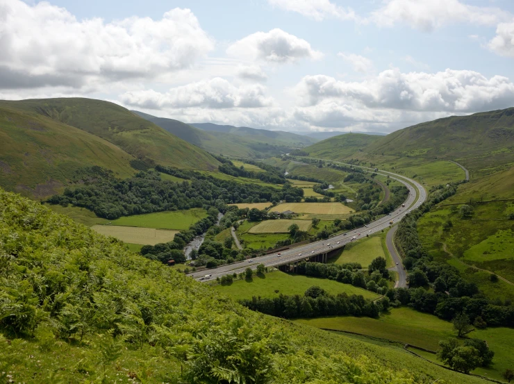 there is a view of an open country valley