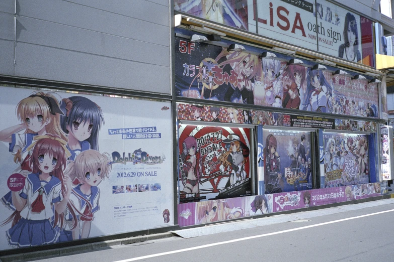 an array of advertits advertise anime film posters