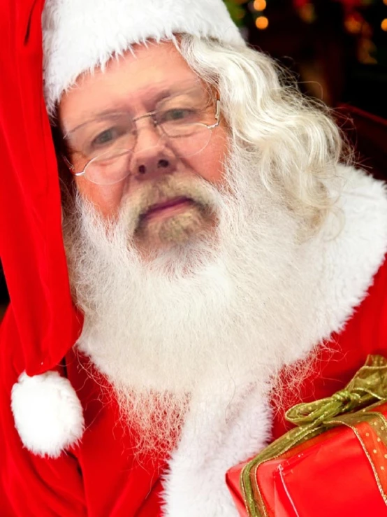 santa clause with glasses looking very shocked