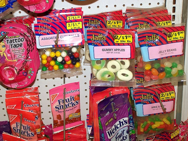 colorful candy and sweet items in a store