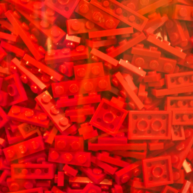 a background of red and orange legos, mostly from the bottom up
