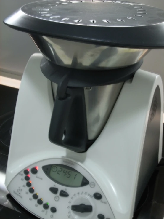 there is a close up s of an electric blender