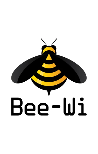 the bee wi logo on white background