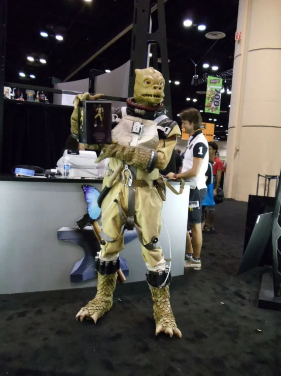 a star wars themed costumes display in the convention hall