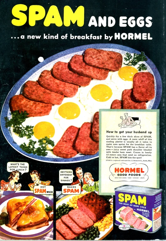 an old advertit for spam eggs and ham