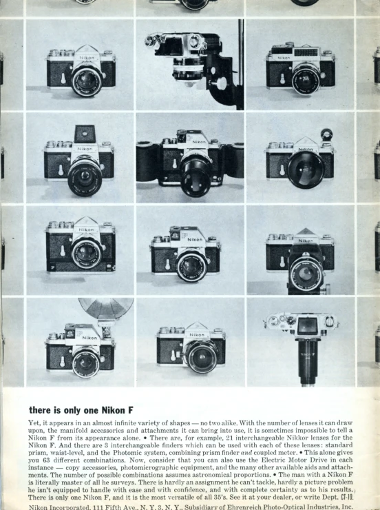 the pages show many different cameras, including a digital camera and a camera flash