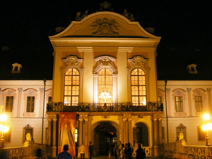 this is an ornate white and beige building