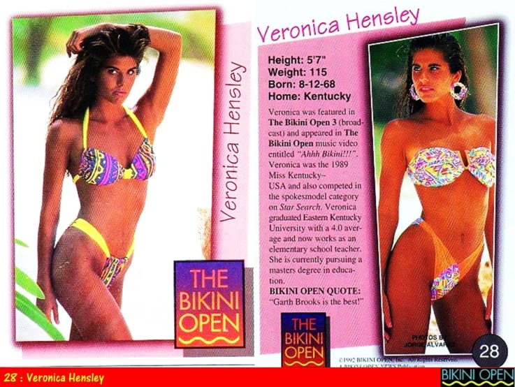 a magazine cover shows a woman in bikinis