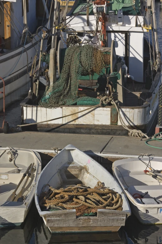 a few fishing boats that are docked