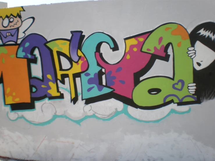 the name rap art painted on a wall