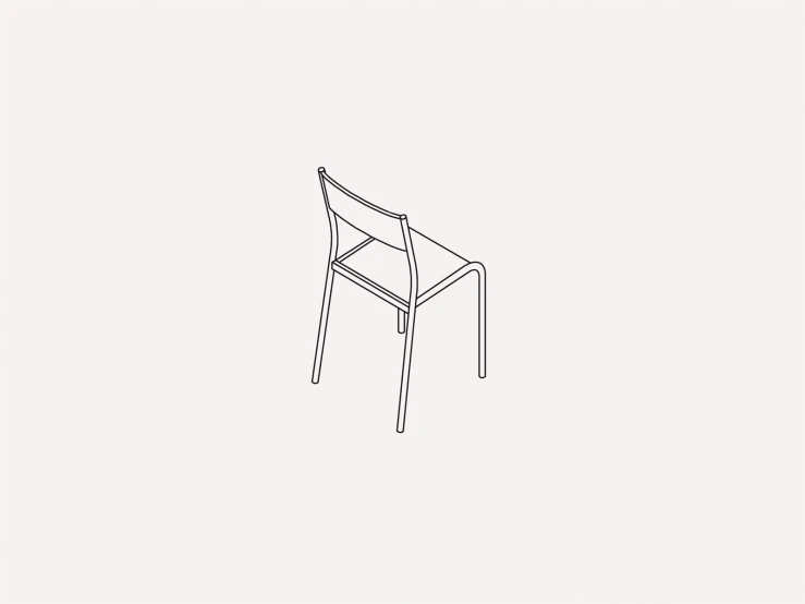 a line drawing of an empty chair