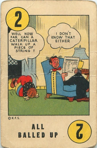 a comic strip with a funny character reading a newspaper