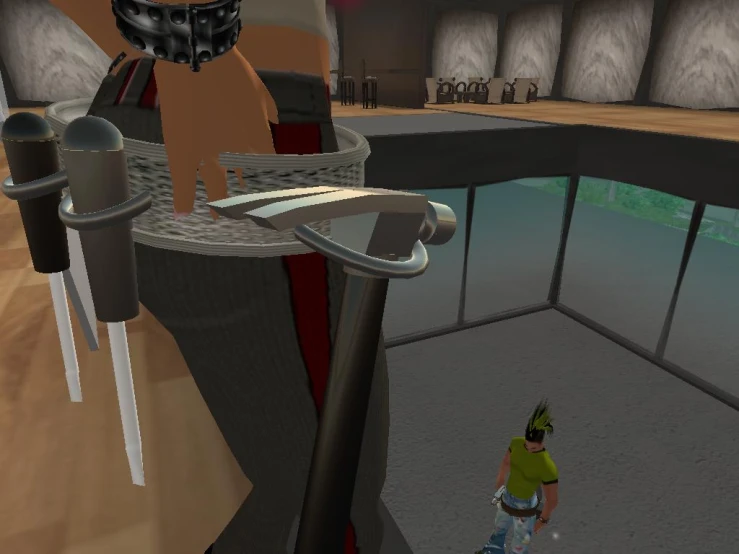 a virtual computer game with a person on a skateboard