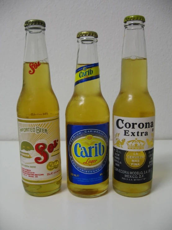 a bottle of corona beer in two different flavors