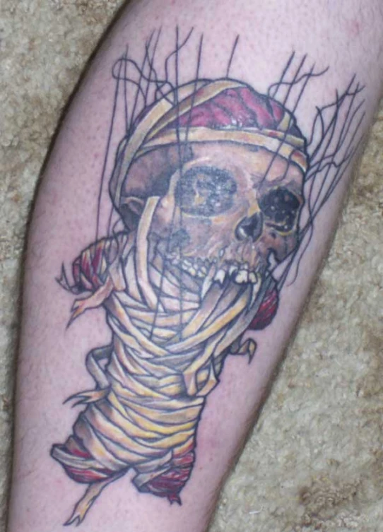 an image of a man with a tattoo of his skeleton and bones