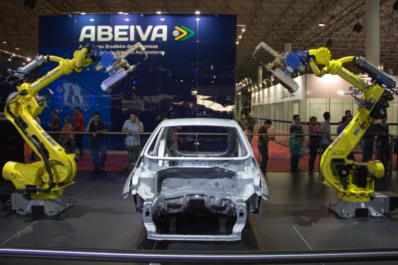 a car being tested for the latest work on robotic assembly