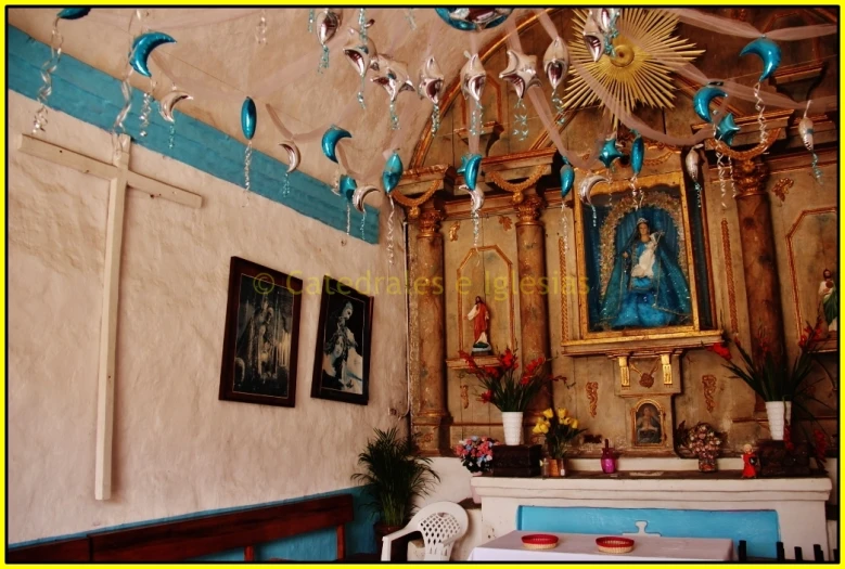 this room has ornate decor including the shrine