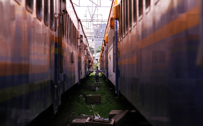 view of the inside of a train from outside