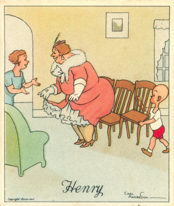 an old fashioned picture of a girl giving santa some gifts