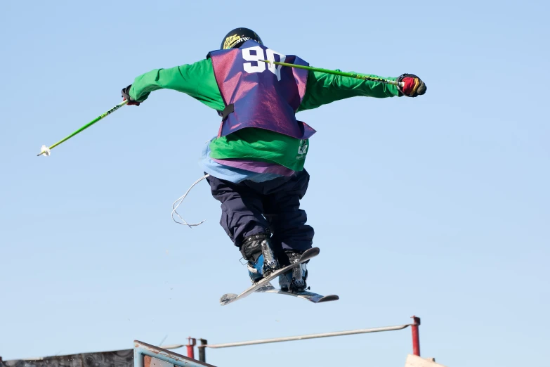 an individual is performing some sports activities in the air