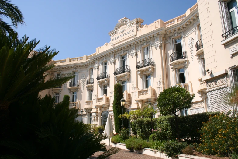 the building has a lot of balconies on each roof