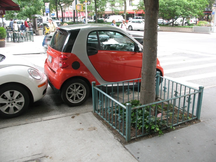 the little car has its door open to look like it's going to die