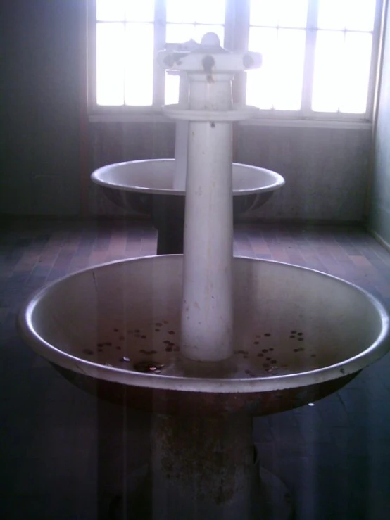 a bath tub sitting in the middle of a room