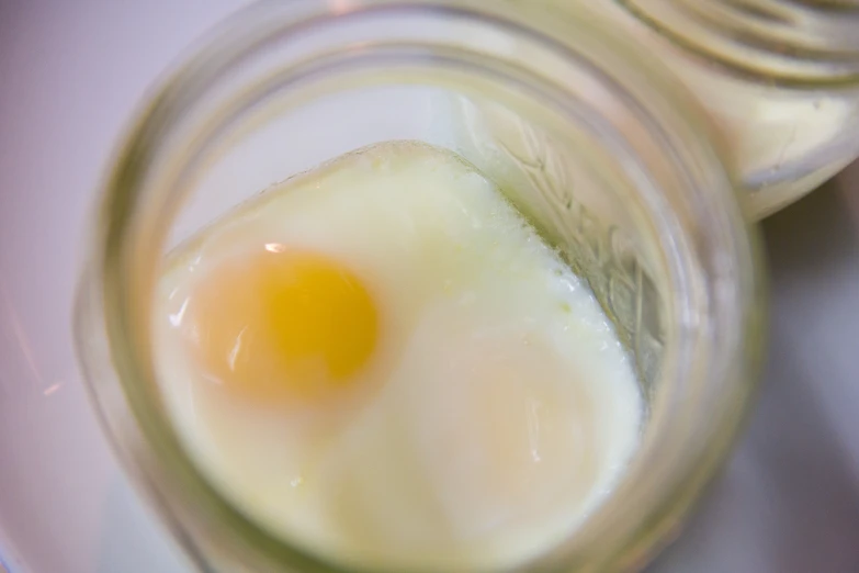 a close up s of some food in a jar