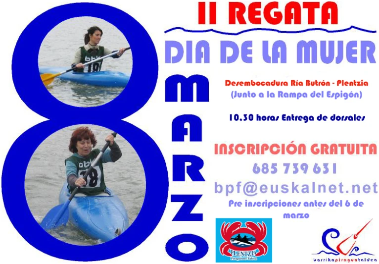 an advertit for the 8th anniversary celetion of the women's canoe race