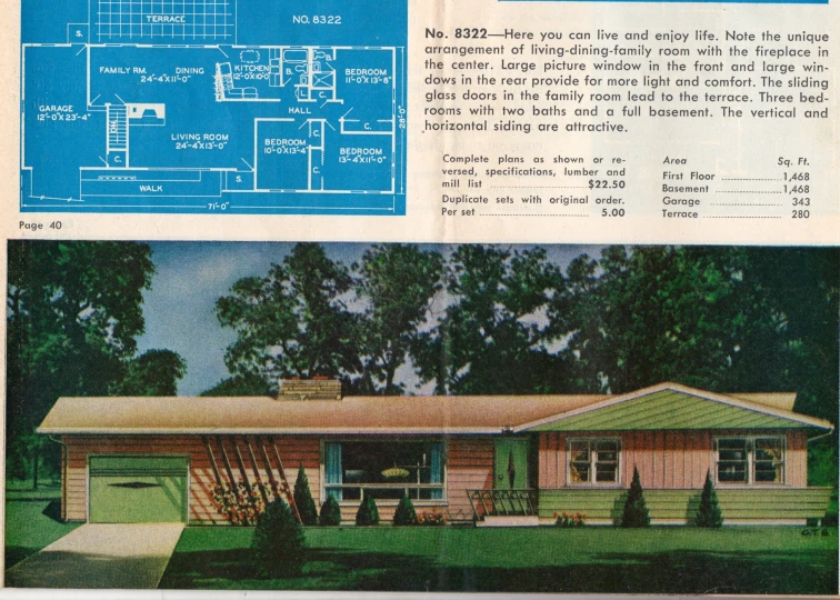 an old house plan is displayed in the catalog