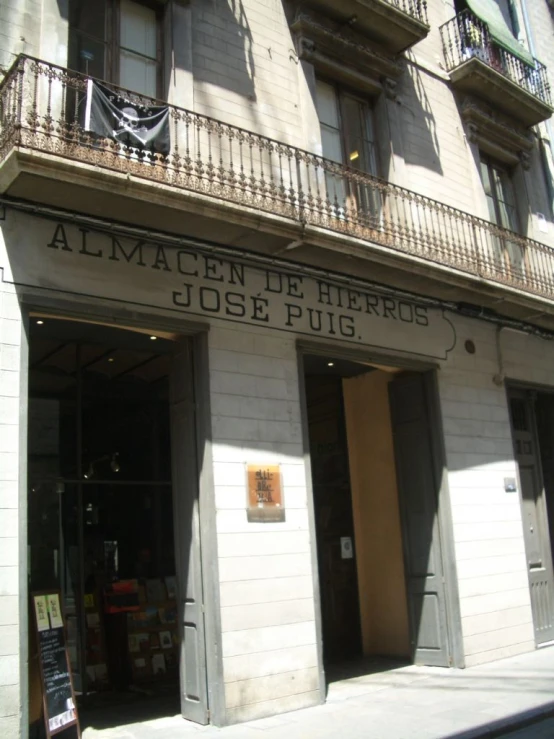 the entrance to the building, which also sells spices