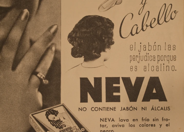 a advertit from an old advertising for a hair products