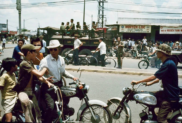 an old po of some people on bikes