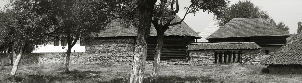 an old house that has been constructed of stone