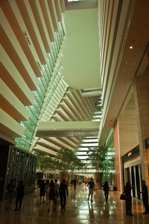 inside a lobby at the eaton center