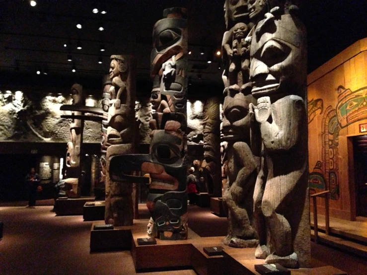 a museum filled with statues and other artifacts