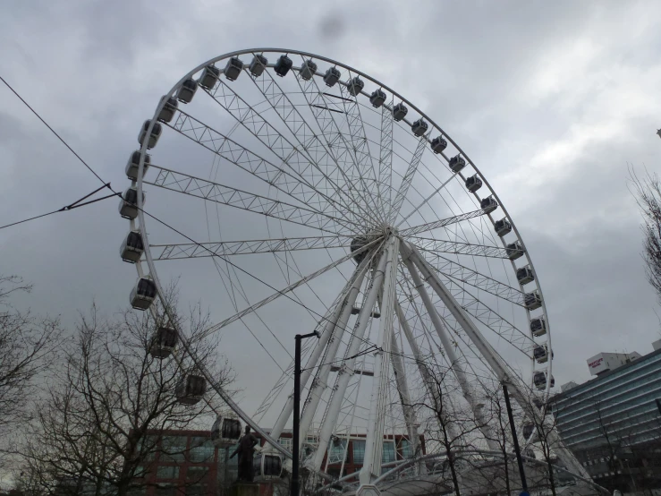 a large ferris wheel at an amut park