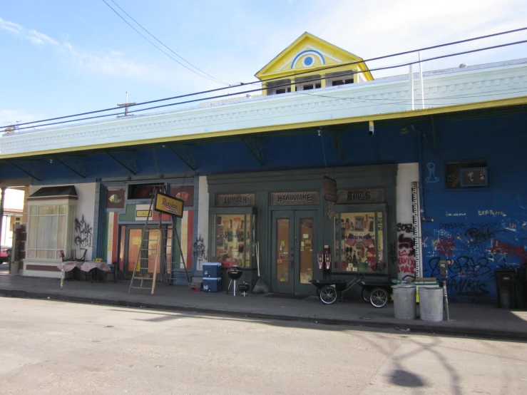 the storefront of a retail on a city street