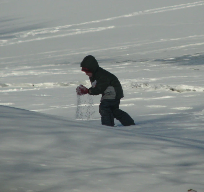 a person walks through the snow with skis on