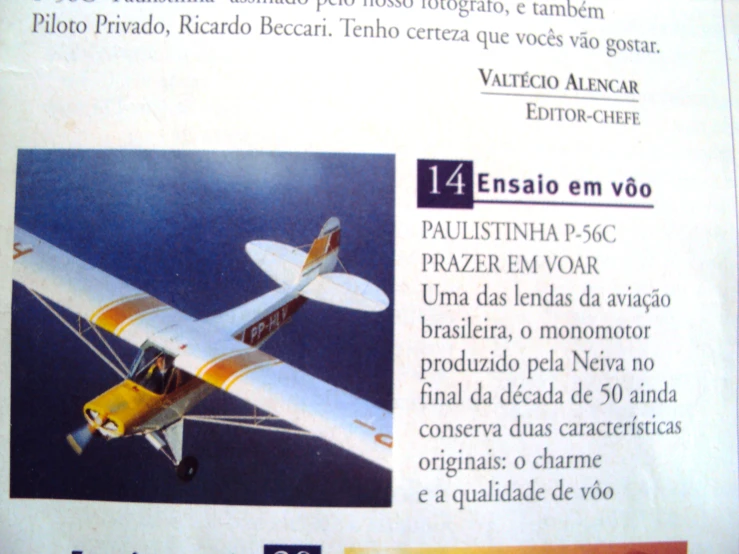 an old airplane is shown in a magazine