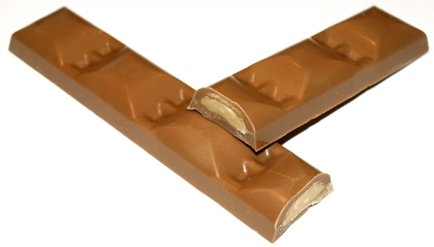 a bar of chocolate with some pieces missing